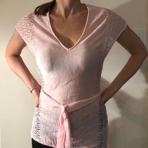 Pink lace tunic